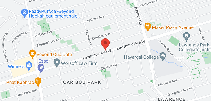 map of 370 LAWRENCE AVE W
